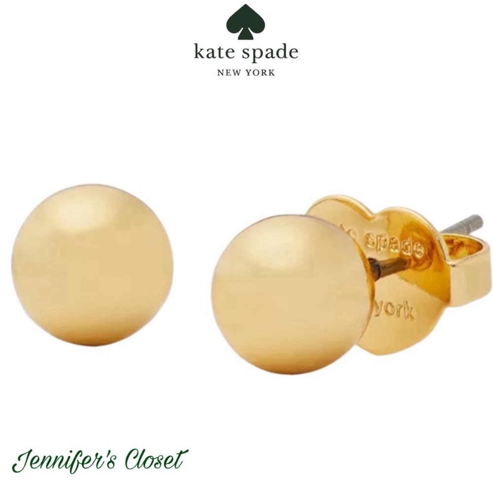 NWT ♠️ Kate Spade Gold-Tone Ball Mini Stud Earrings